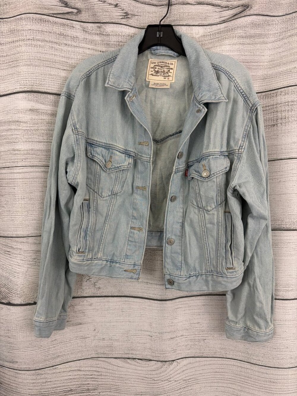Levis Premium Light Wash Trucker Denim Jacket Size M